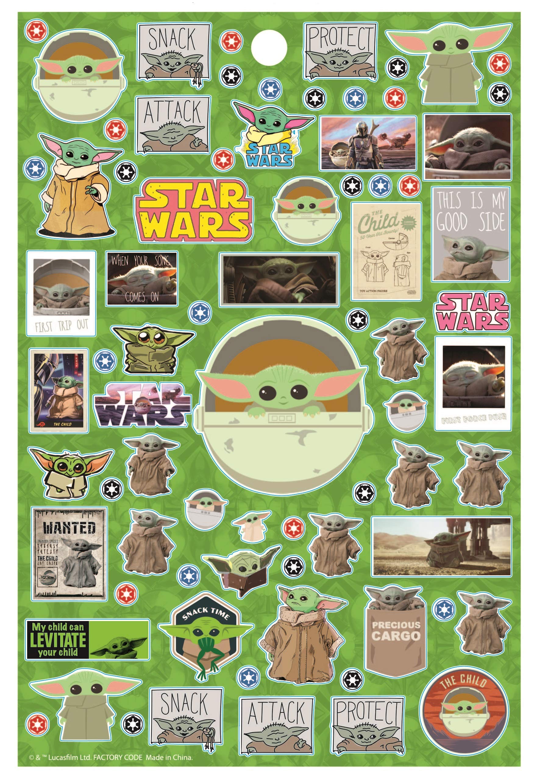 Baby Yoda Star Wars The Mandalorian Sticker Book Pack - Over 300
